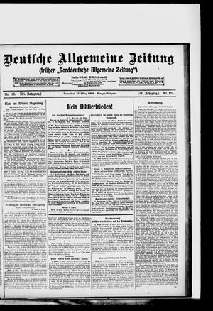 Deutsche allgemeine Zeitung on Mar 15, 1919