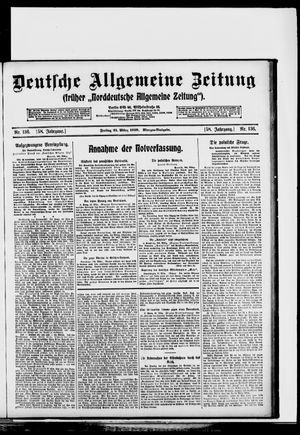 Deutsche allgemeine Zeitung vom 21.03.1919