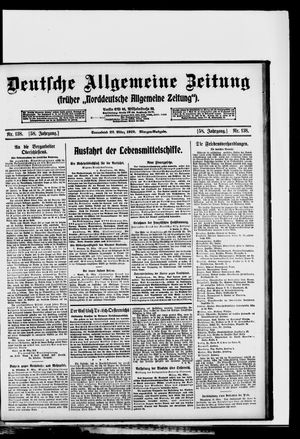 Deutsche allgemeine Zeitung vom 22.03.1919