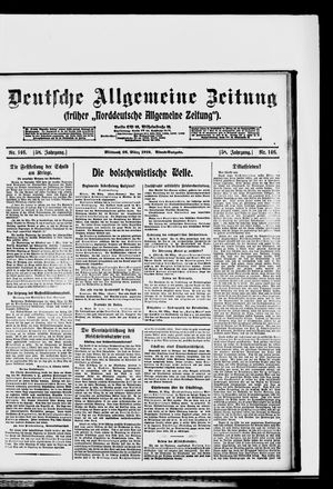 Deutsche allgemeine Zeitung vom 26.03.1919