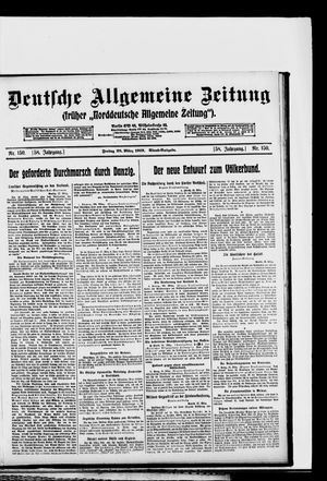 Deutsche allgemeine Zeitung vom 28.03.1919