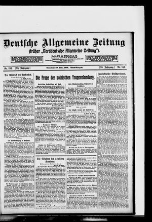 Deutsche allgemeine Zeitung on Mar 29, 1919