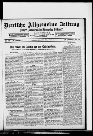 Deutsche allgemeine Zeitung on Mar 30, 1919