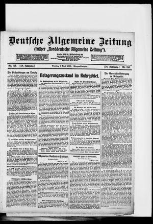 Deutsche allgemeine Zeitung vom 01.04.1919