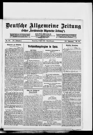 Deutsche allgemeine Zeitung vom 03.04.1919