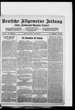 Deutsche allgemeine Zeitung on Apr 4, 1919