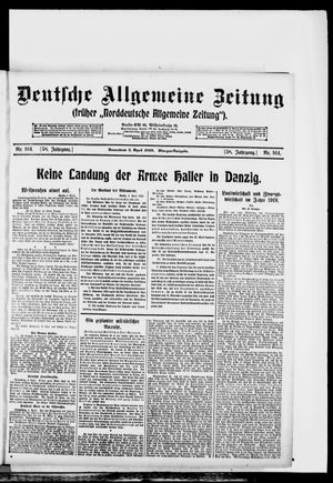 Deutsche allgemeine Zeitung on Apr 5, 1919