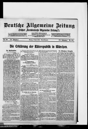Deutsche allgemeine Zeitung vom 07.04.1919