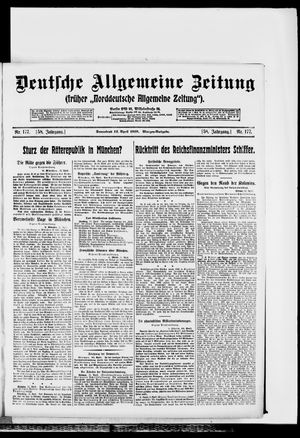 Deutsche allgemeine Zeitung vom 12.04.1919