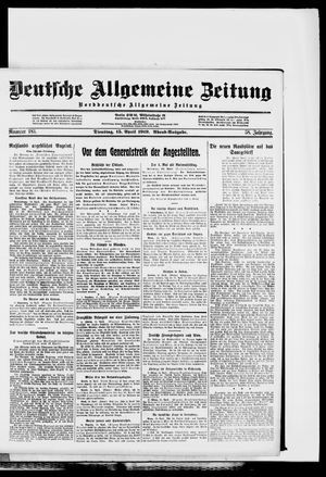 Deutsche allgemeine Zeitung vom 15.04.1919