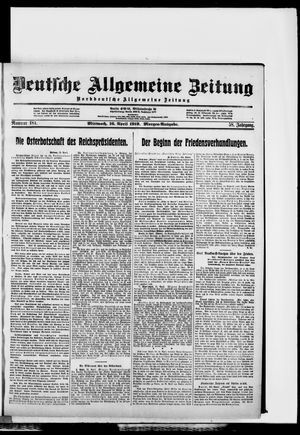 Deutsche allgemeine Zeitung on Apr 16, 1919