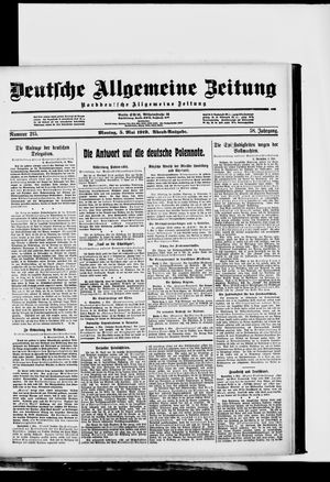 Deutsche allgemeine Zeitung vom 05.05.1919