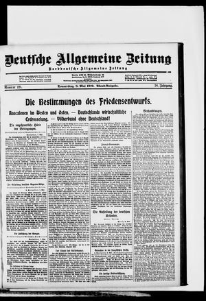 Deutsche allgemeine Zeitung vom 08.05.1919