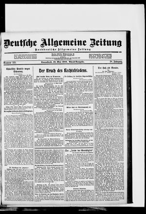 Deutsche allgemeine Zeitung vom 10.05.1919