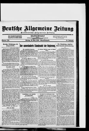 Deutsche allgemeine Zeitung vom 16.05.1919
