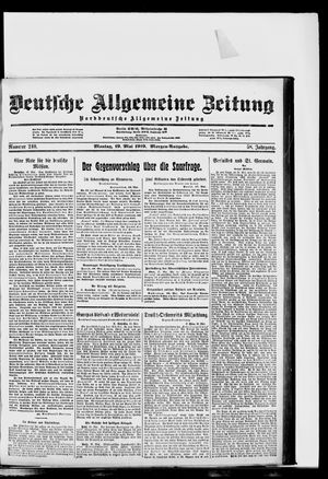 Deutsche allgemeine Zeitung vom 19.05.1919