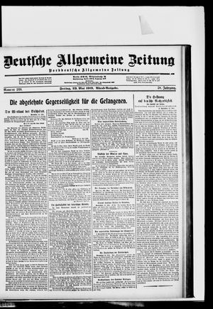 Deutsche allgemeine Zeitung vom 23.05.1919