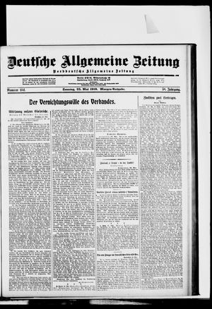 Deutsche allgemeine Zeitung vom 25.05.1919