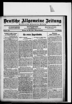 Deutsche allgemeine Zeitung vom 26.05.1919