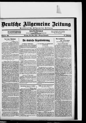Deutsche allgemeine Zeitung on May 30, 1919