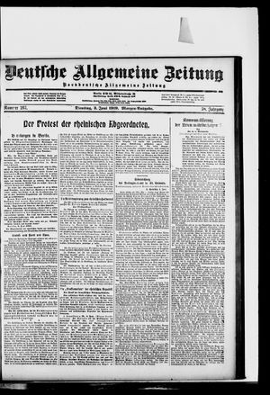 Deutsche allgemeine Zeitung vom 03.06.1919