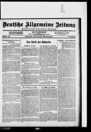 Deutsche allgemeine Zeitung vom 19.06.1919