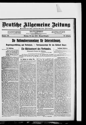 Deutsche allgemeine Zeitung vom 23.06.1919