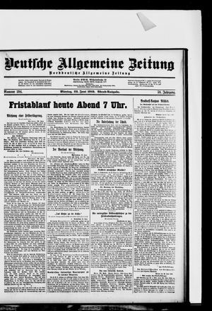 Deutsche allgemeine Zeitung vom 23.06.1919