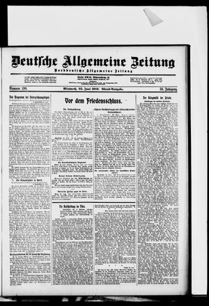 Deutsche allgemeine Zeitung vom 25.06.1919