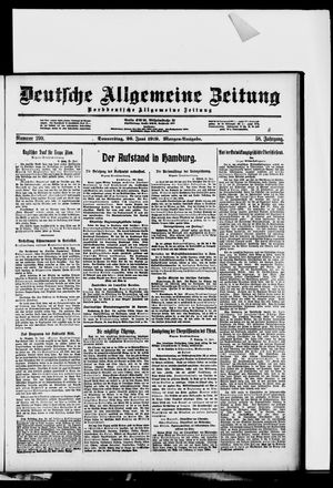 Deutsche allgemeine Zeitung vom 26.06.1919