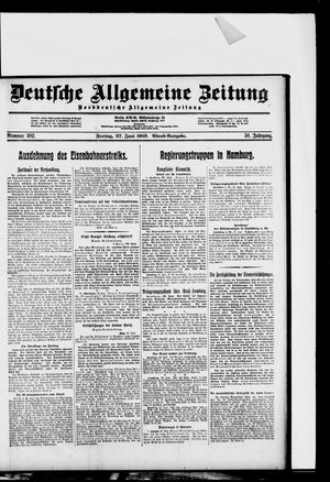 Deutsche allgemeine Zeitung vom 27.06.1919