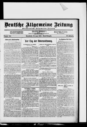 Deutsche allgemeine Zeitung vom 28.06.1919