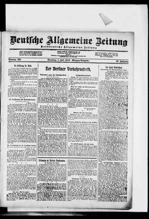Deutsche allgemeine Zeitung vom 01.07.1919