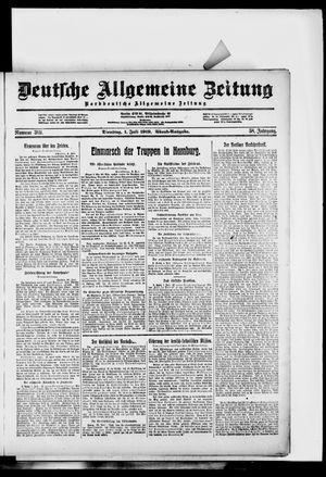 Deutsche allgemeine Zeitung vom 01.07.1919