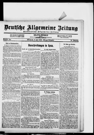Deutsche allgemeine Zeitung vom 02.07.1919