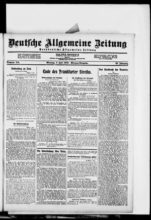 Deutsche allgemeine Zeitung vom 07.07.1919