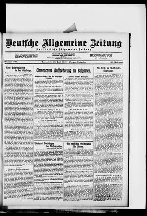 Deutsche allgemeine Zeitung vom 12.07.1919