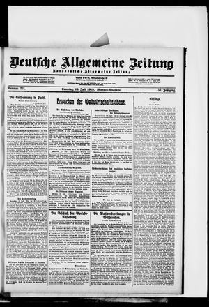 Deutsche allgemeine Zeitung vom 13.07.1919