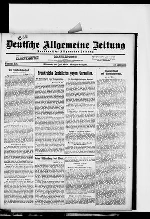 Deutsche allgemeine Zeitung vom 16.07.1919