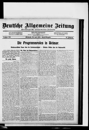 Deutsche allgemeine Zeitung vom 23.07.1919