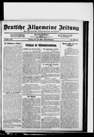 Deutsche allgemeine Zeitung vom 25.07.1919