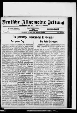 Deutsche allgemeine Zeitung vom 26.07.1919