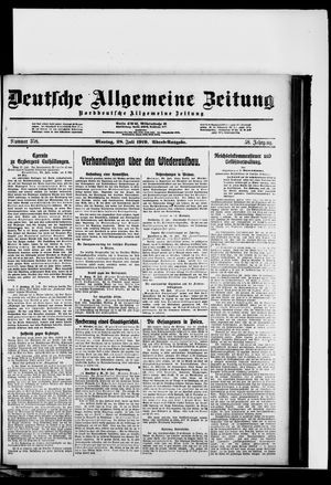 Deutsche allgemeine Zeitung vom 28.07.1919