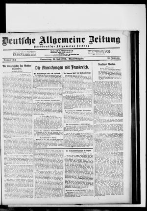 Deutsche allgemeine Zeitung vom 31.07.1919