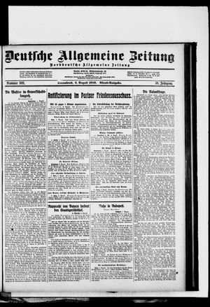 Deutsche allgemeine Zeitung on Aug 2, 1919