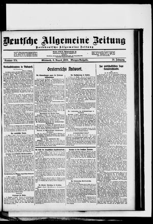 Deutsche allgemeine Zeitung vom 06.08.1919