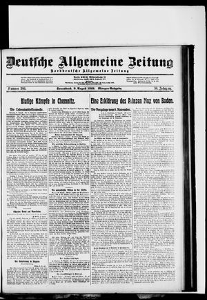 Deutsche allgemeine Zeitung vom 09.08.1919