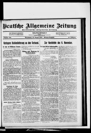 Deutsche allgemeine Zeitung vom 16.08.1919