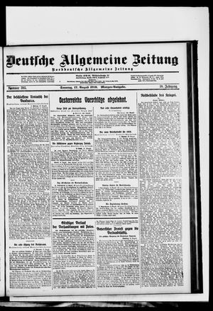 Deutsche allgemeine Zeitung vom 17.08.1919