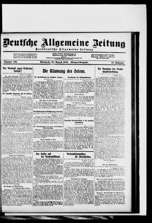 Deutsche allgemeine Zeitung vom 20.08.1919